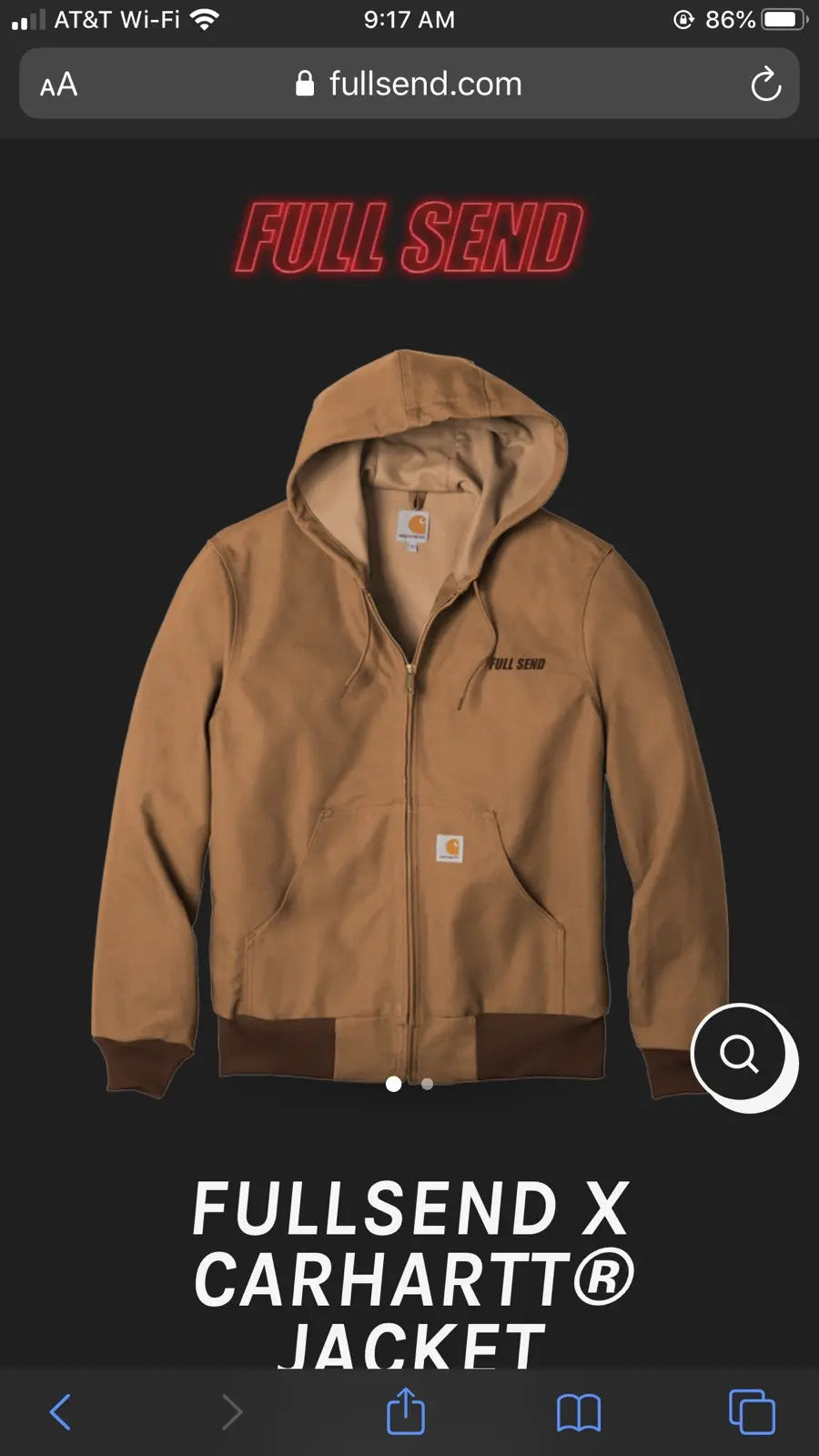 Full Send Carhartt Jacket