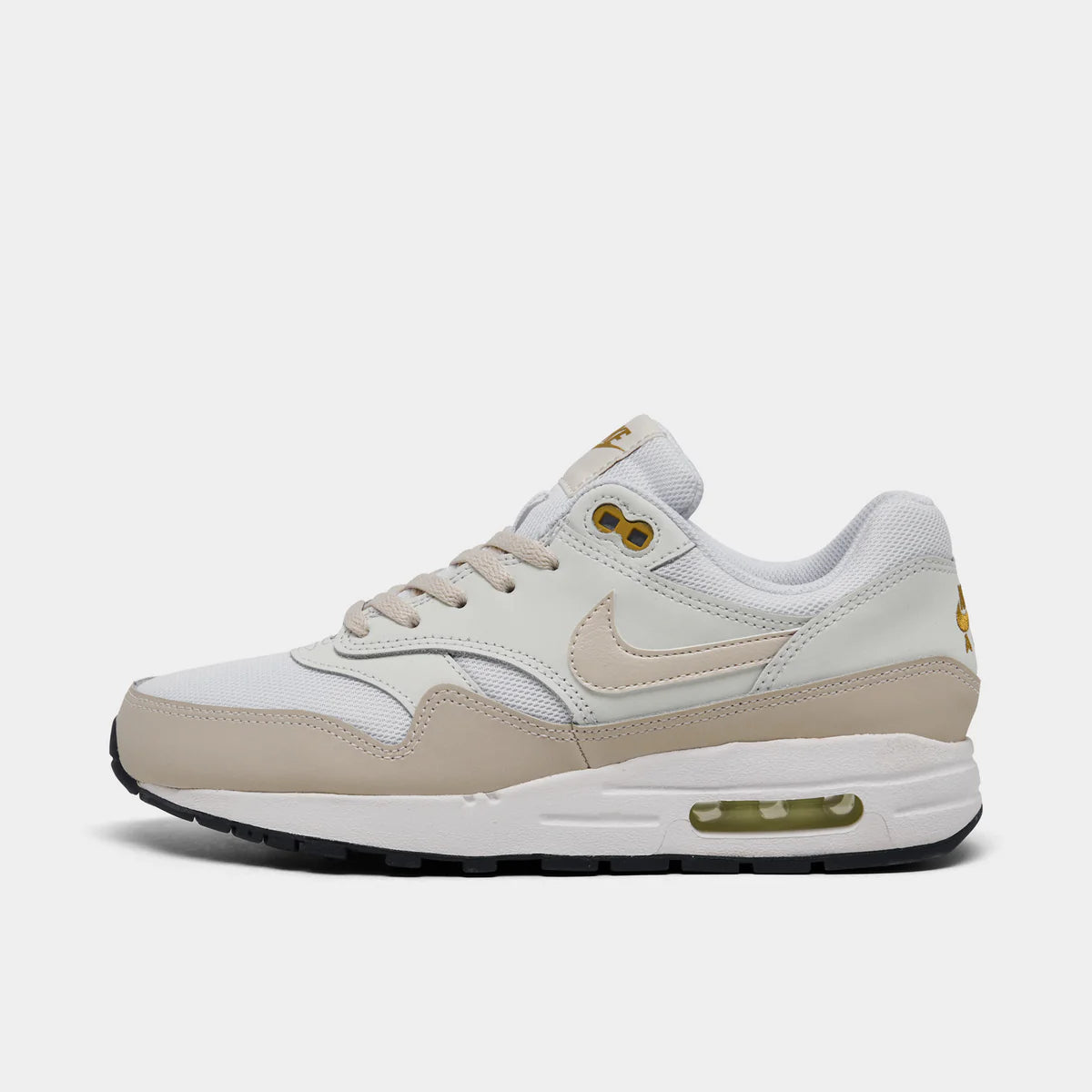 Air Max 1 (GS) - White/LT Orewood BRN-Bronzine