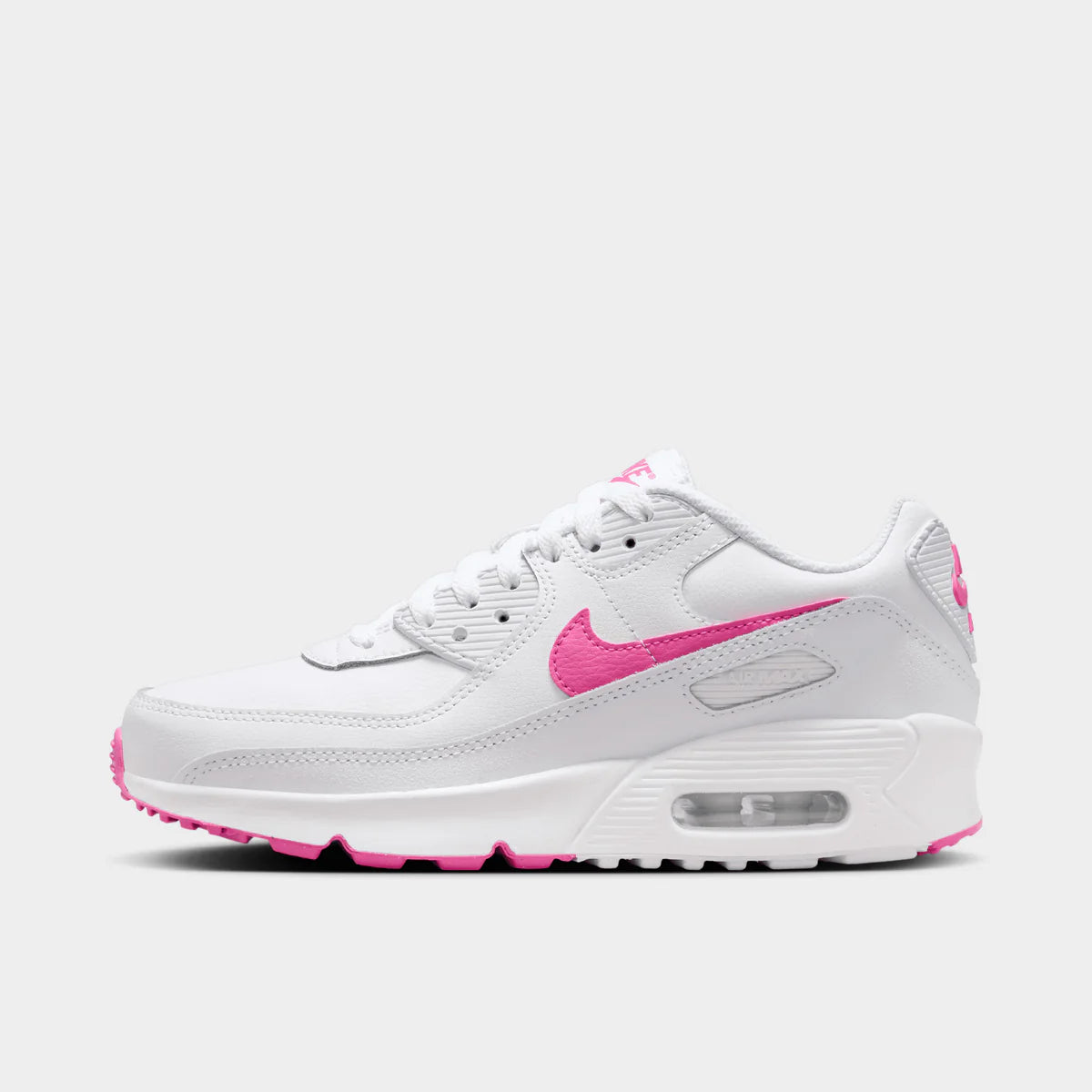 Air Max 90 (GS) - White/Laser Fuchsia