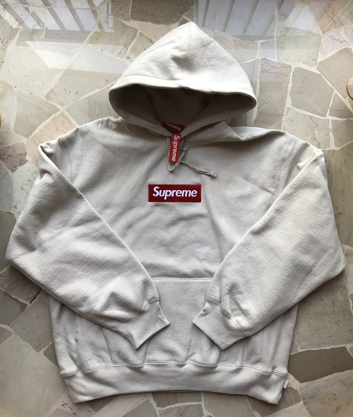 Supreme Box Logo Grey Red Hoodie *Used9/10*