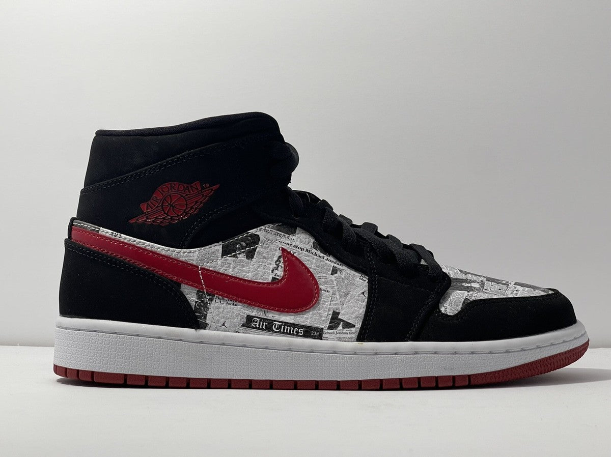 Air Jordan 1 Mid SE - Black/Gym Red-White