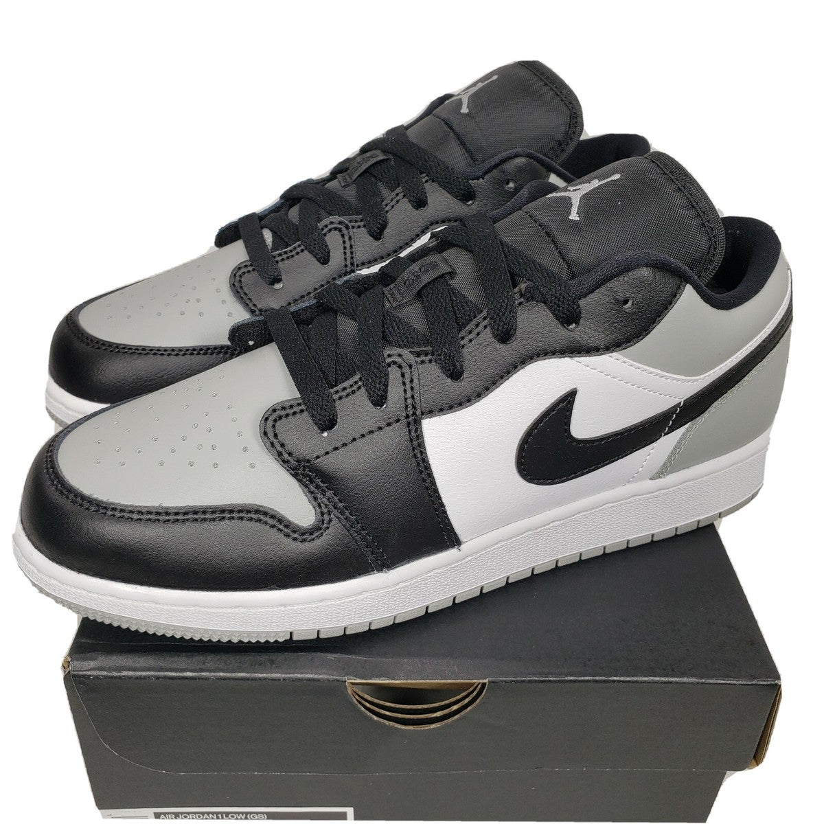 Air Jordan 1 Low (GS) - Black/Black-LT Smoke Grey