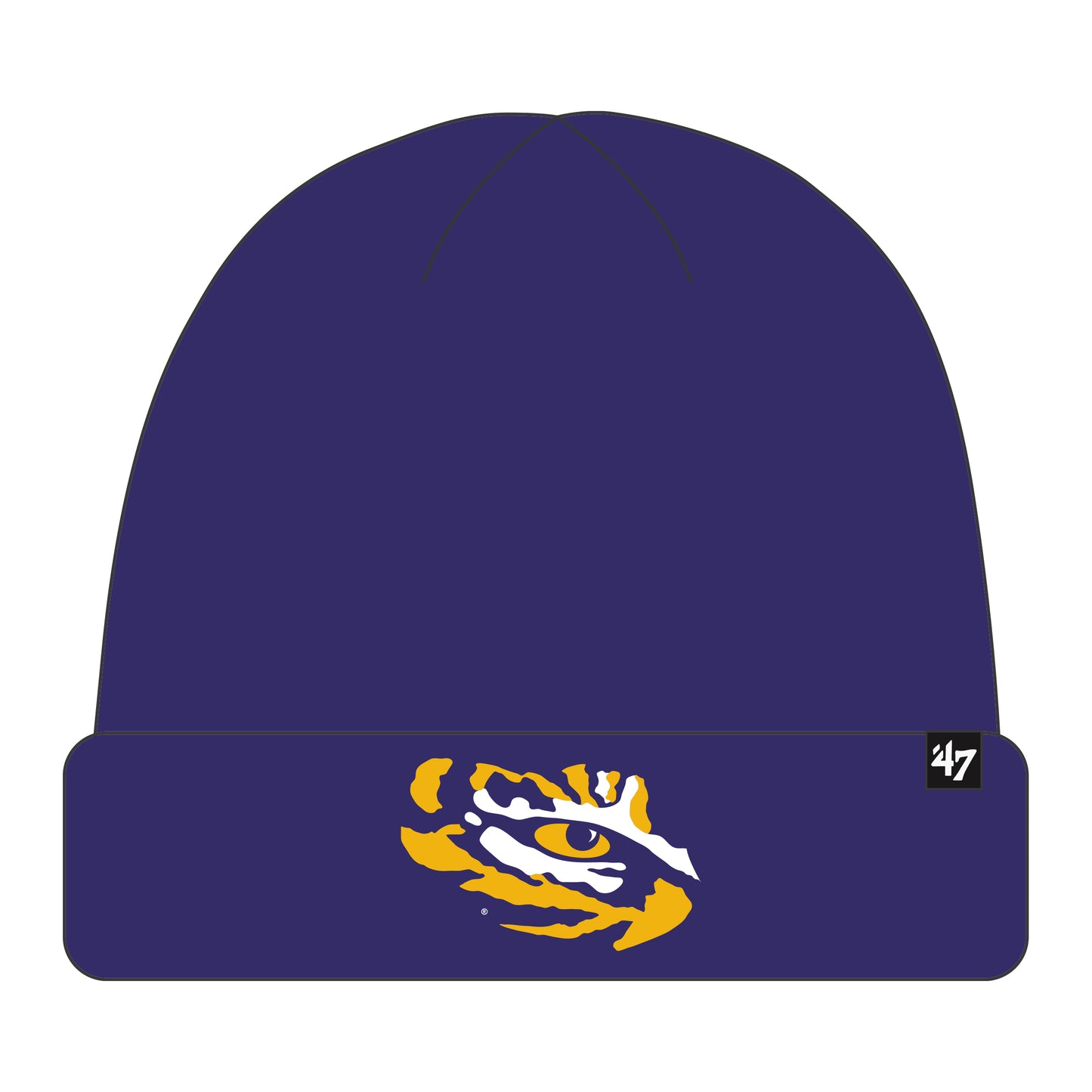 Louisiana State Tigers Beanie - Raised Cuff 47 Brand