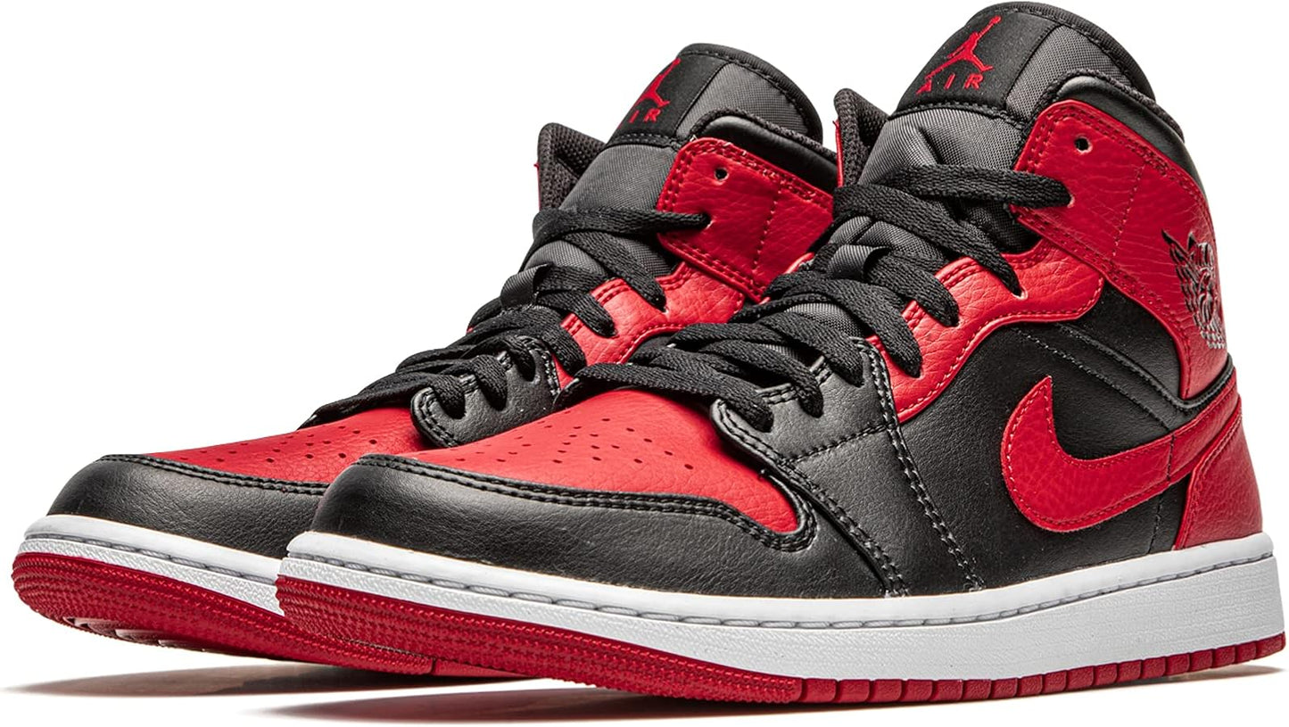 Air Jordan 1 Mid - Black/Gym Red-White