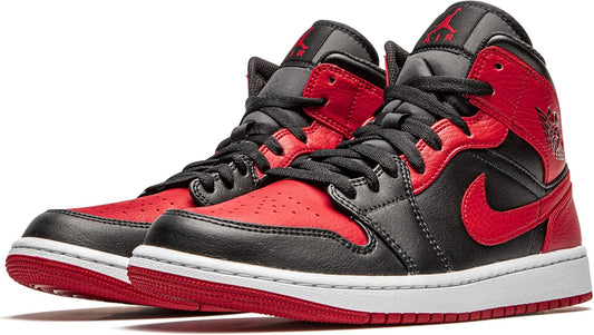 Air Jordan 1 Mid - Black/Gym Red-White