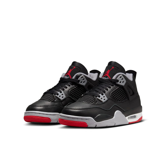 Jordan 4 Retro - Black/Fire Red-Cement Grey