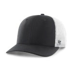 BLANK- 47 TRUCKER CAP BLACK/WHITE-47Brand