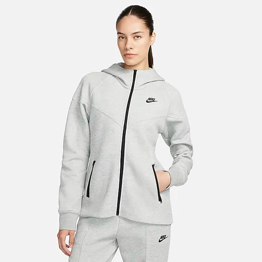 Fleece tech womens hoodie grey