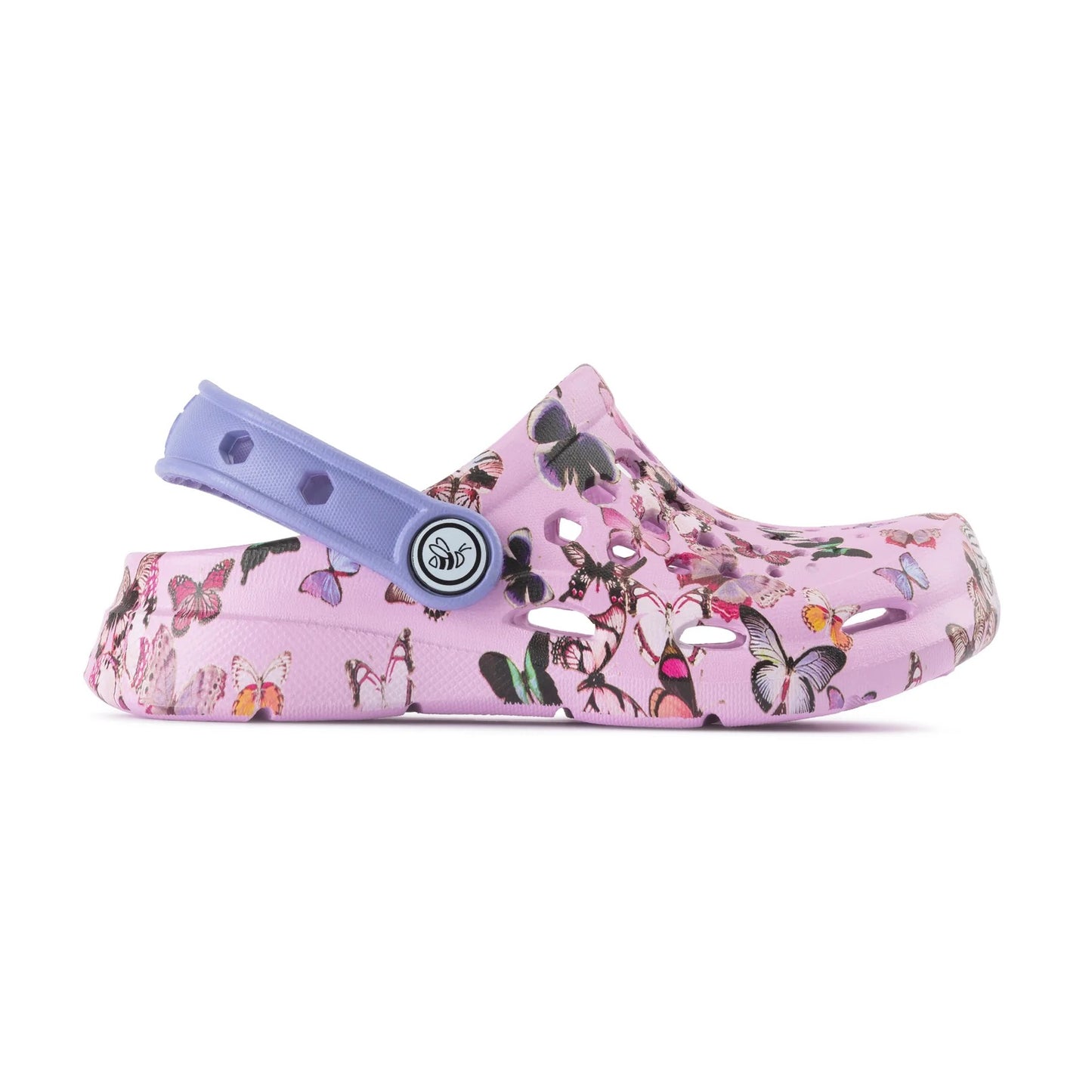 Joybees Kids Active Clog - Graphic Lavender Butterfly