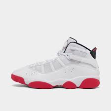 Jordan 6 Rings - White/University Red