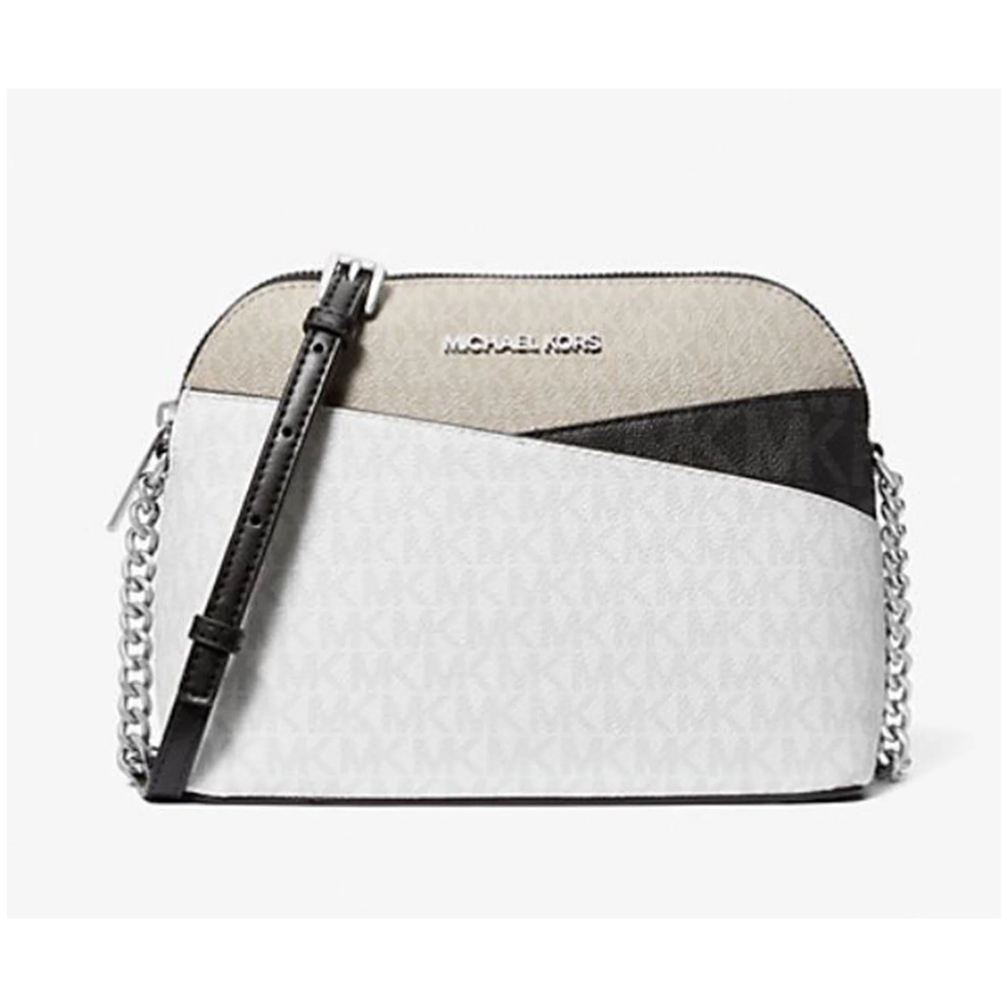 Jet Set Travel Medium Color-Block Signature Logo Crossbody Bag