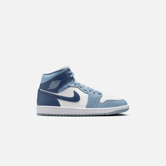 WMNS Jordan 1 Mid - Sail/Diffused Blue-Blue Grey