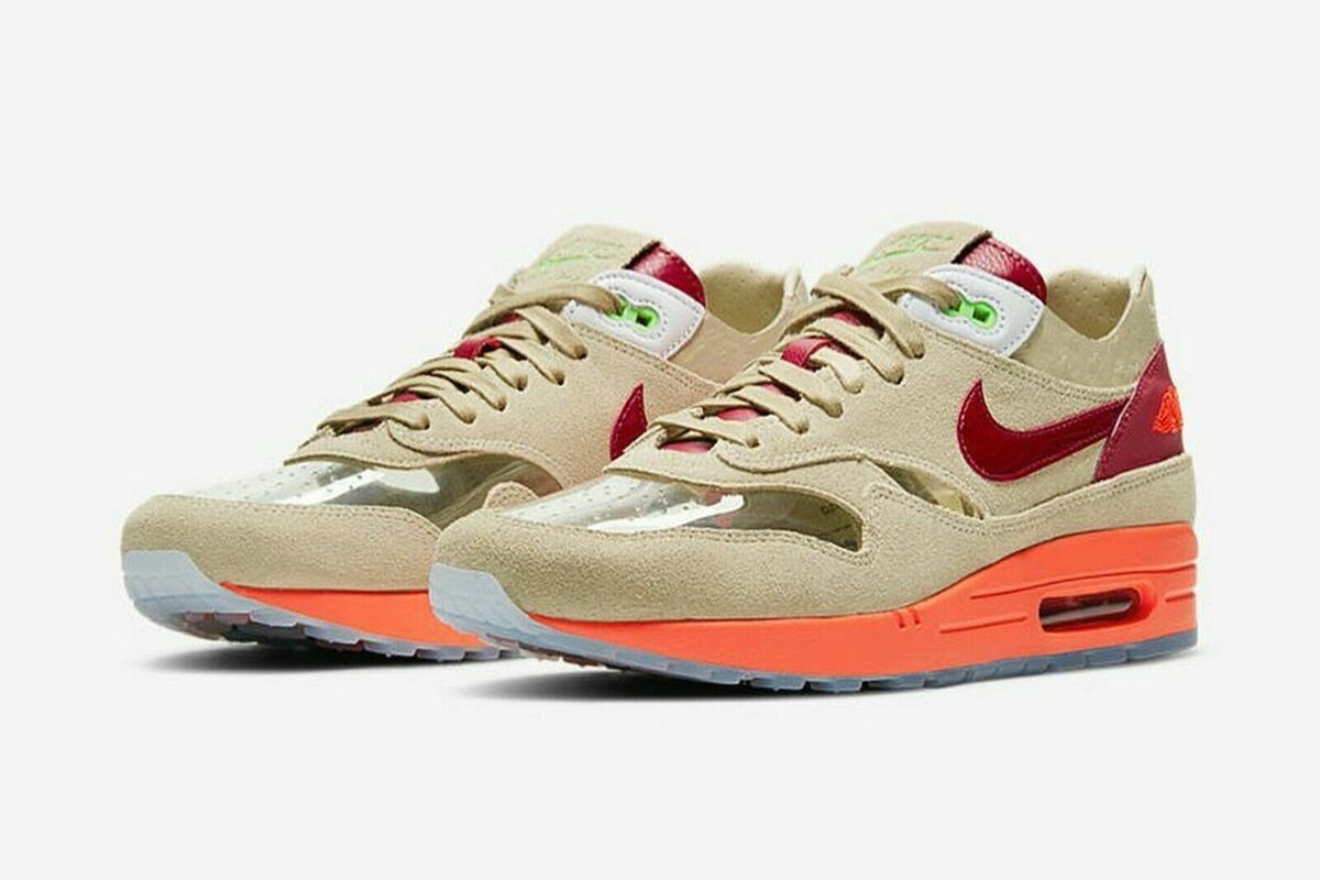 Air Max 1 / CLOT - Net/Deep Red-Orange Blaze