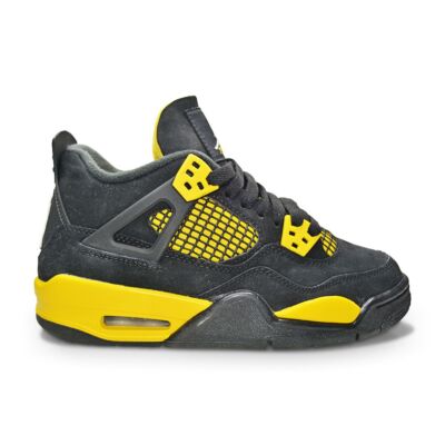 Air Jordan 4 Retro (GS) - Black/White-Tour Yellow