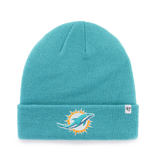Miami Dolphins Beanie - Raised Cuff 47 Brand